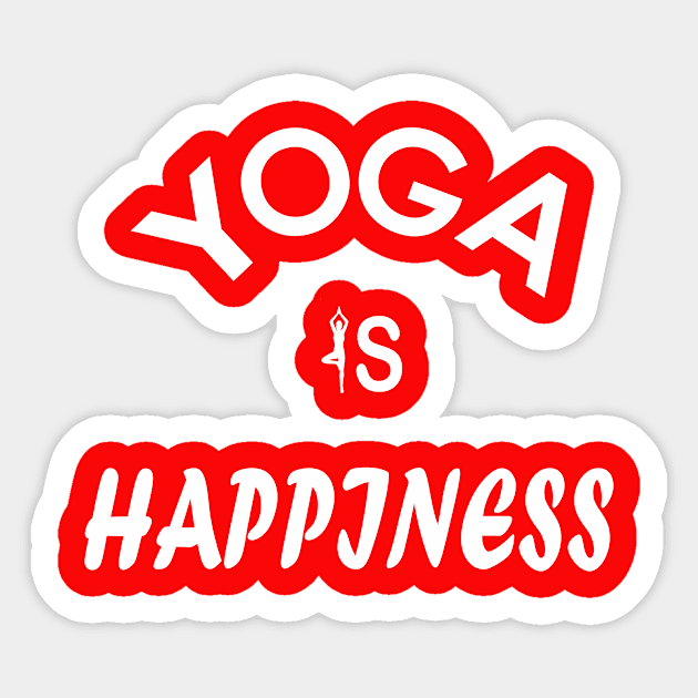 Yoga is happiness Sticker by Koolstudio